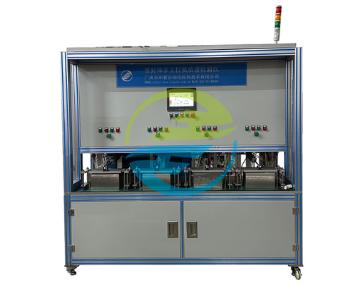 Good price Detector de fugas de espectrometría de masa de helio de 4 estaciones sellado con un equipo de prueba de fugas en línea