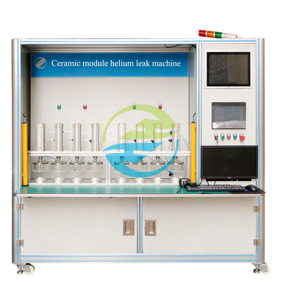 Buen precio Equipo de prueba de fugas de helio de múltiples estaciones de componentes cerámicos. 500 pcs/h Sistema de detección de fugas de alta eficiencia. en línea